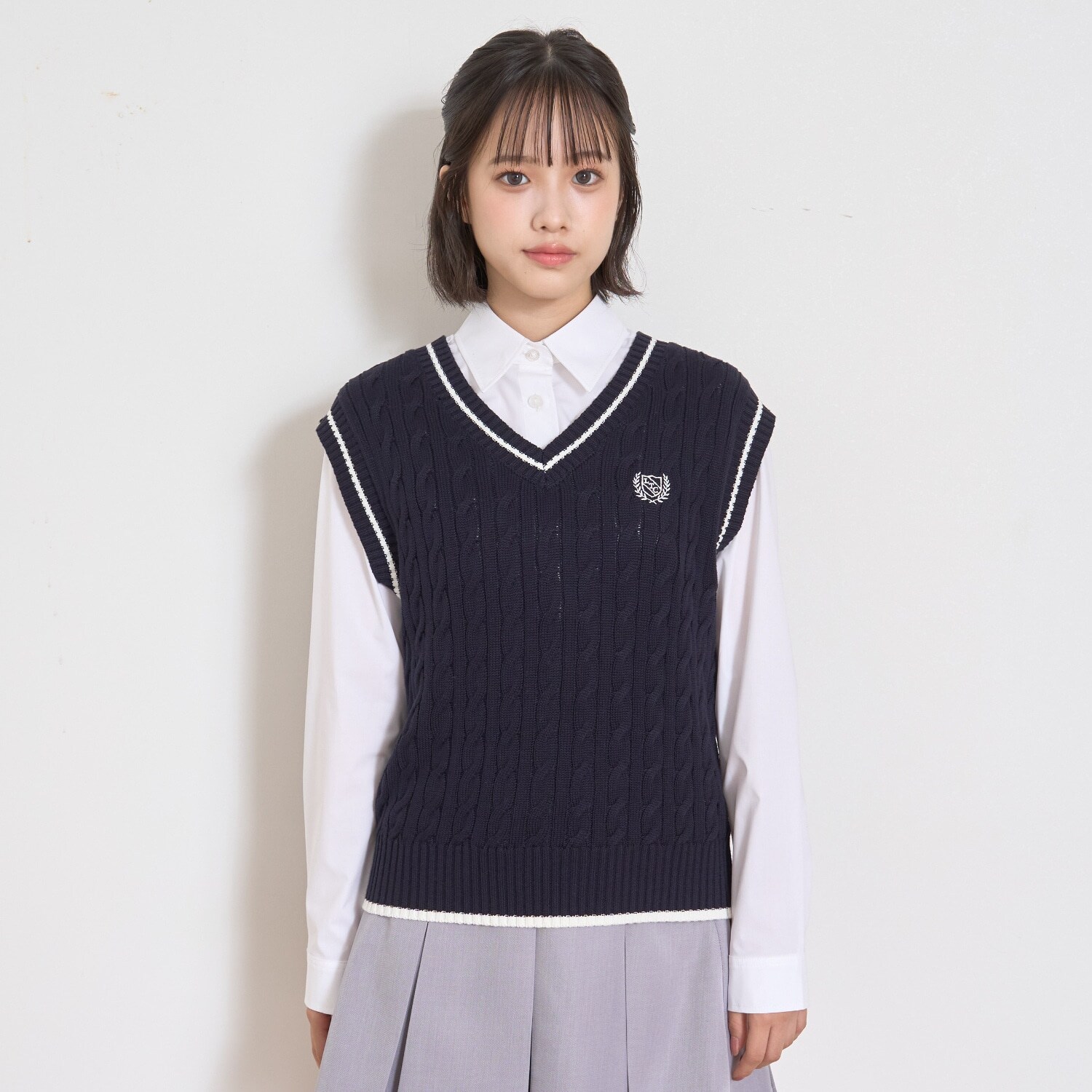 【卒服・セレモニー】【洗える】スクールニットベスト