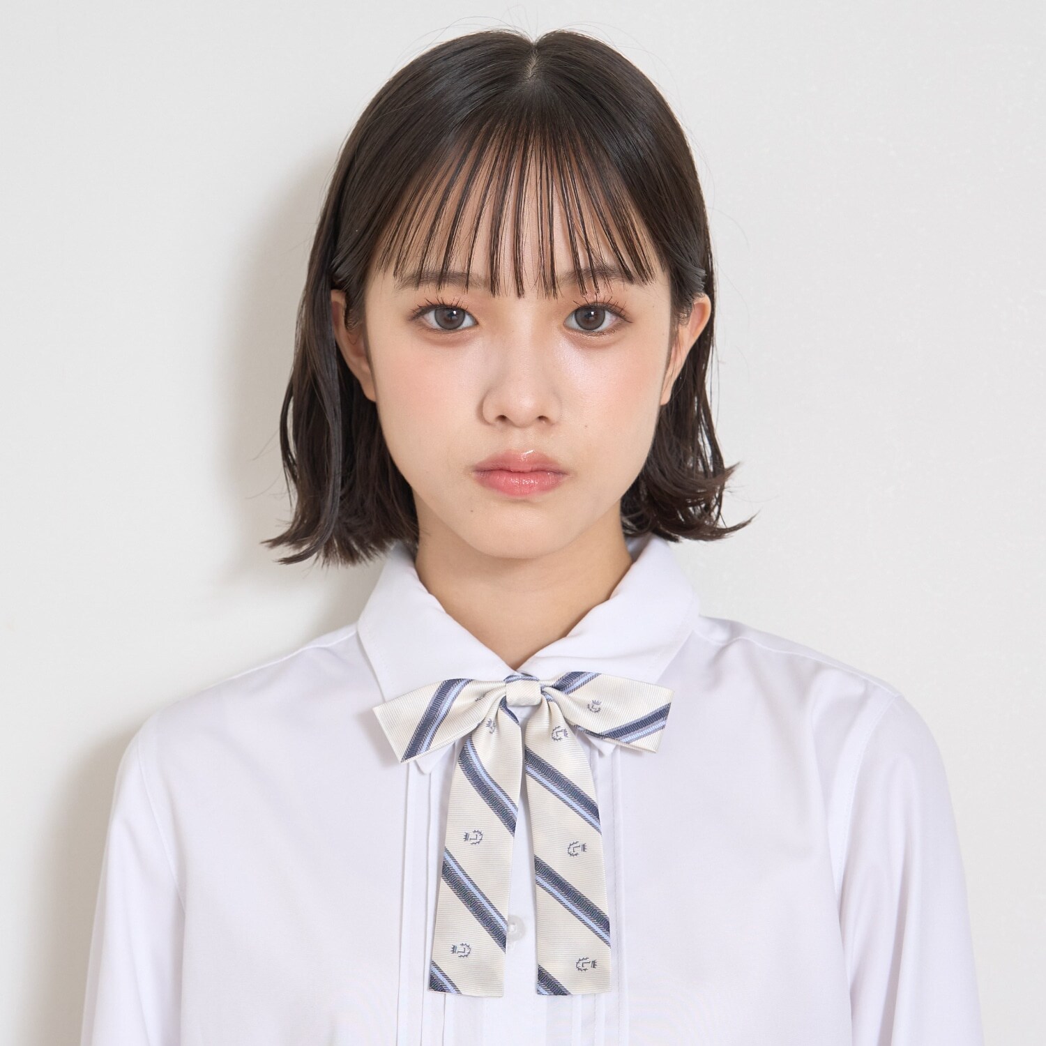 【卒服・セレモニー】レジメンタル柄細リボンタイ