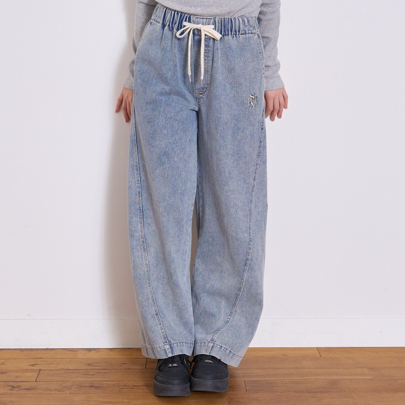 サマ見えイージープルオンパンツ