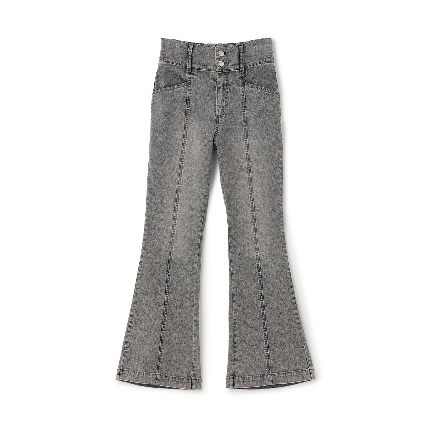 【接触冷感】スタイルアップフレアデニムパンツ