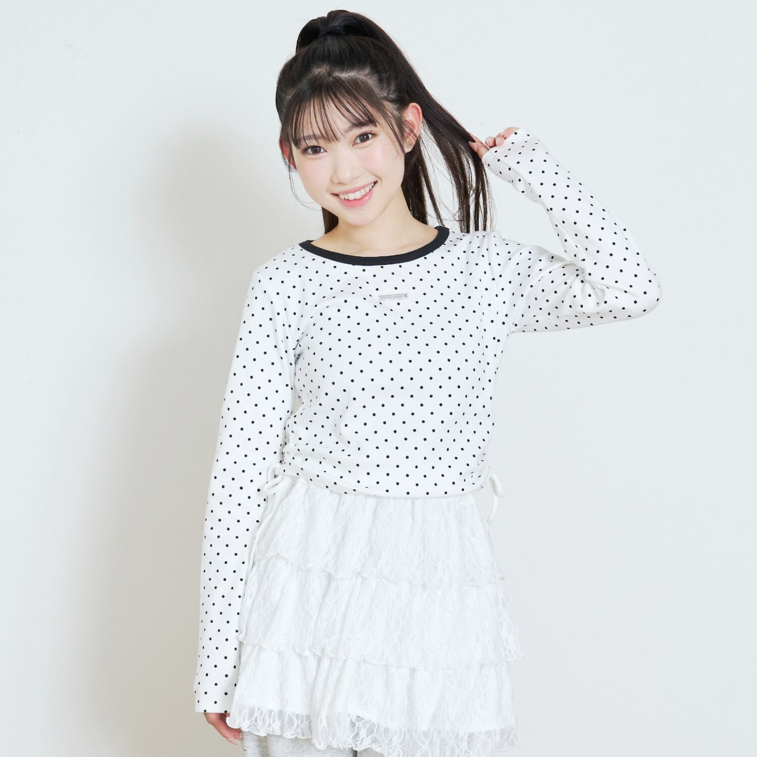 ドロストクロップドテレコ長袖T