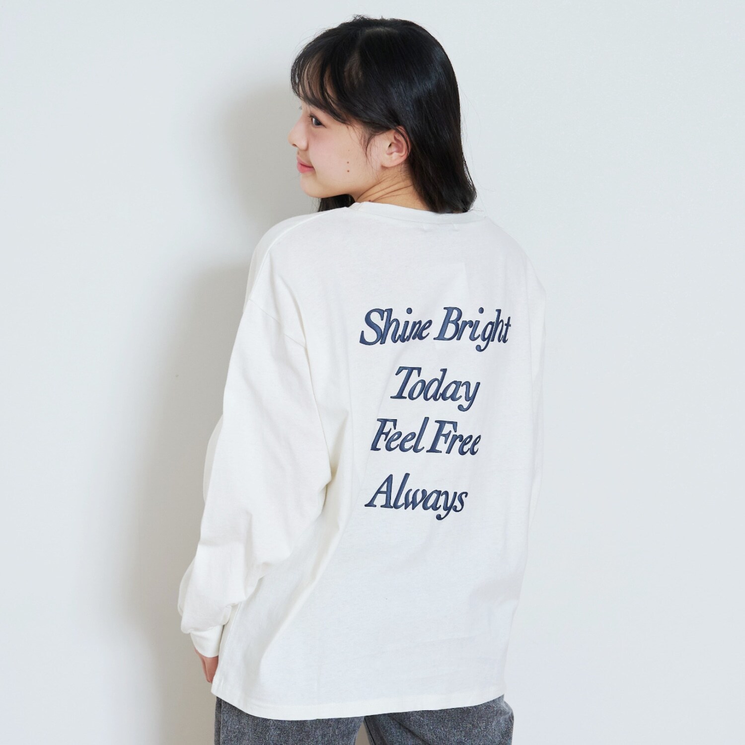 【GOODPRICE】【綿100%】バックロゴカラー長袖T