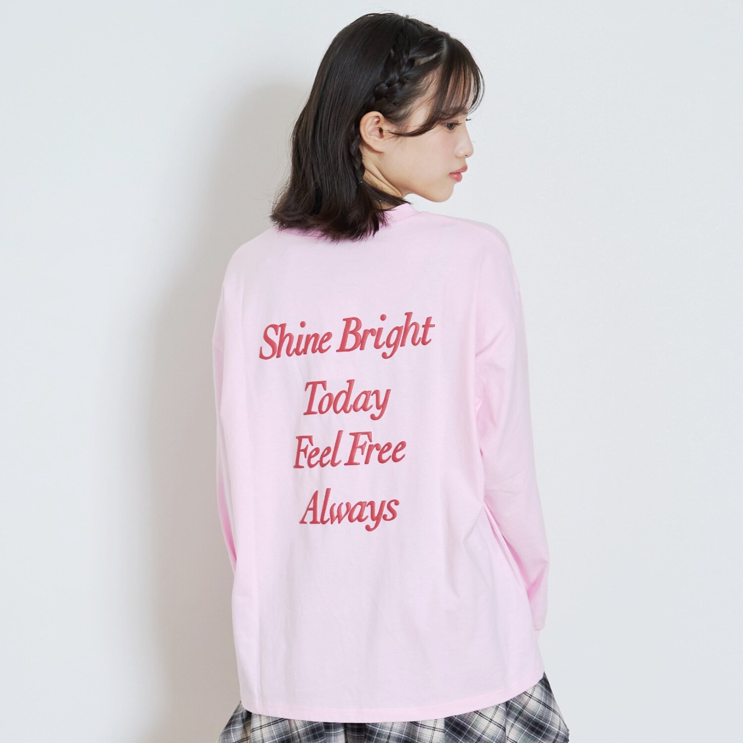 【GOODPRICE】【綿100%】バックロゴカラー長袖T