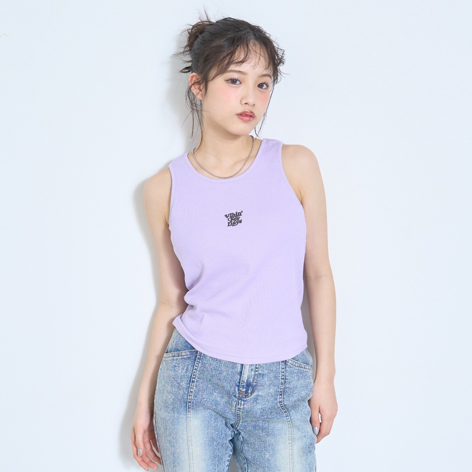 カップつきテレコタンクトップ