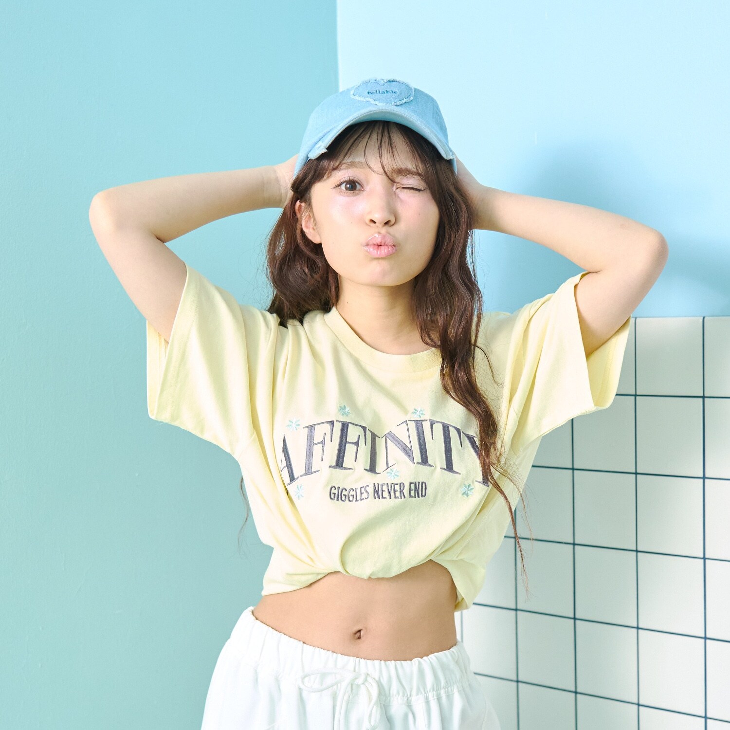 【秒かわトップス】【GOODPRICE】【綿100%】カレッジフラワー半袖T