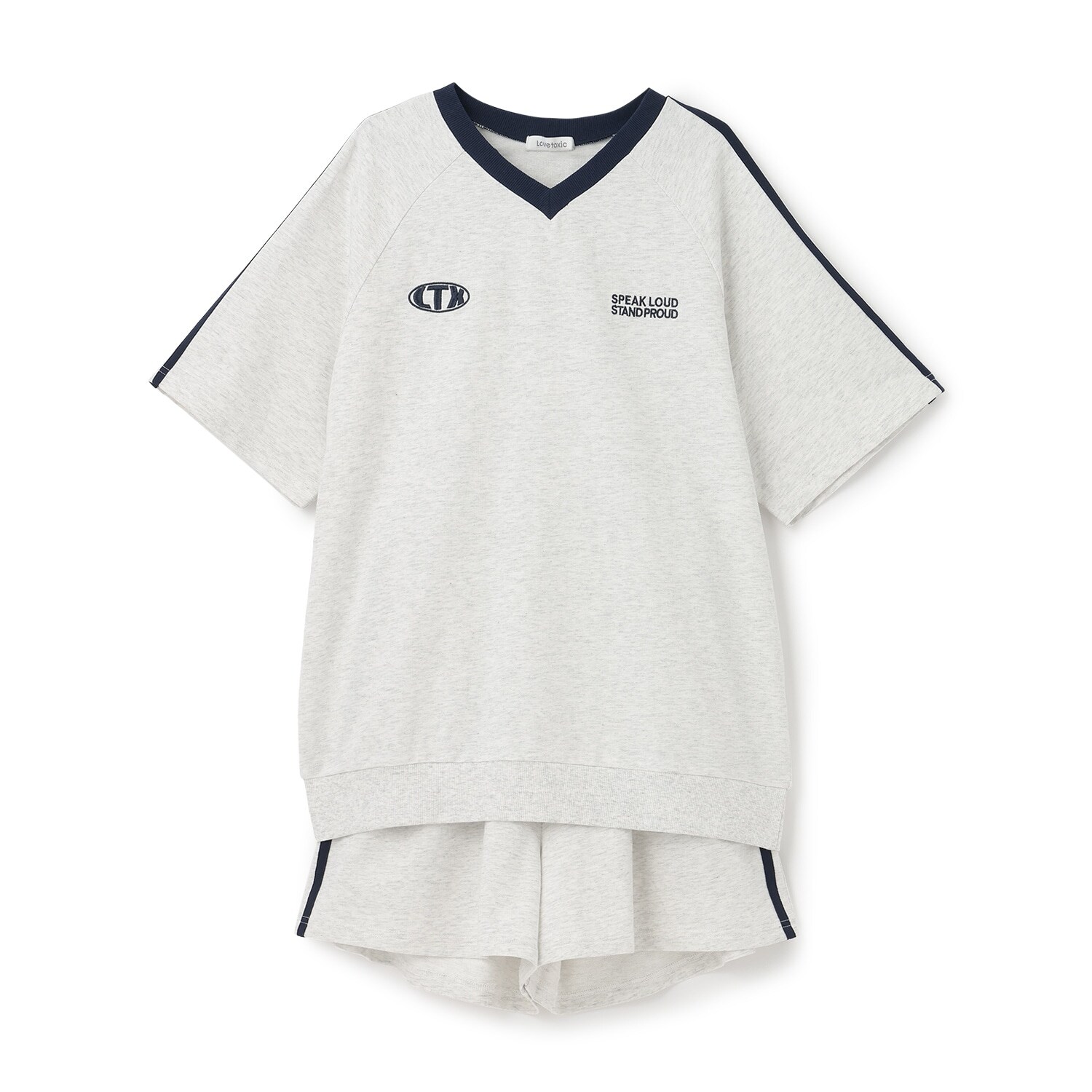 【綿100%】ワンマイルVネックスウェットセットアップ