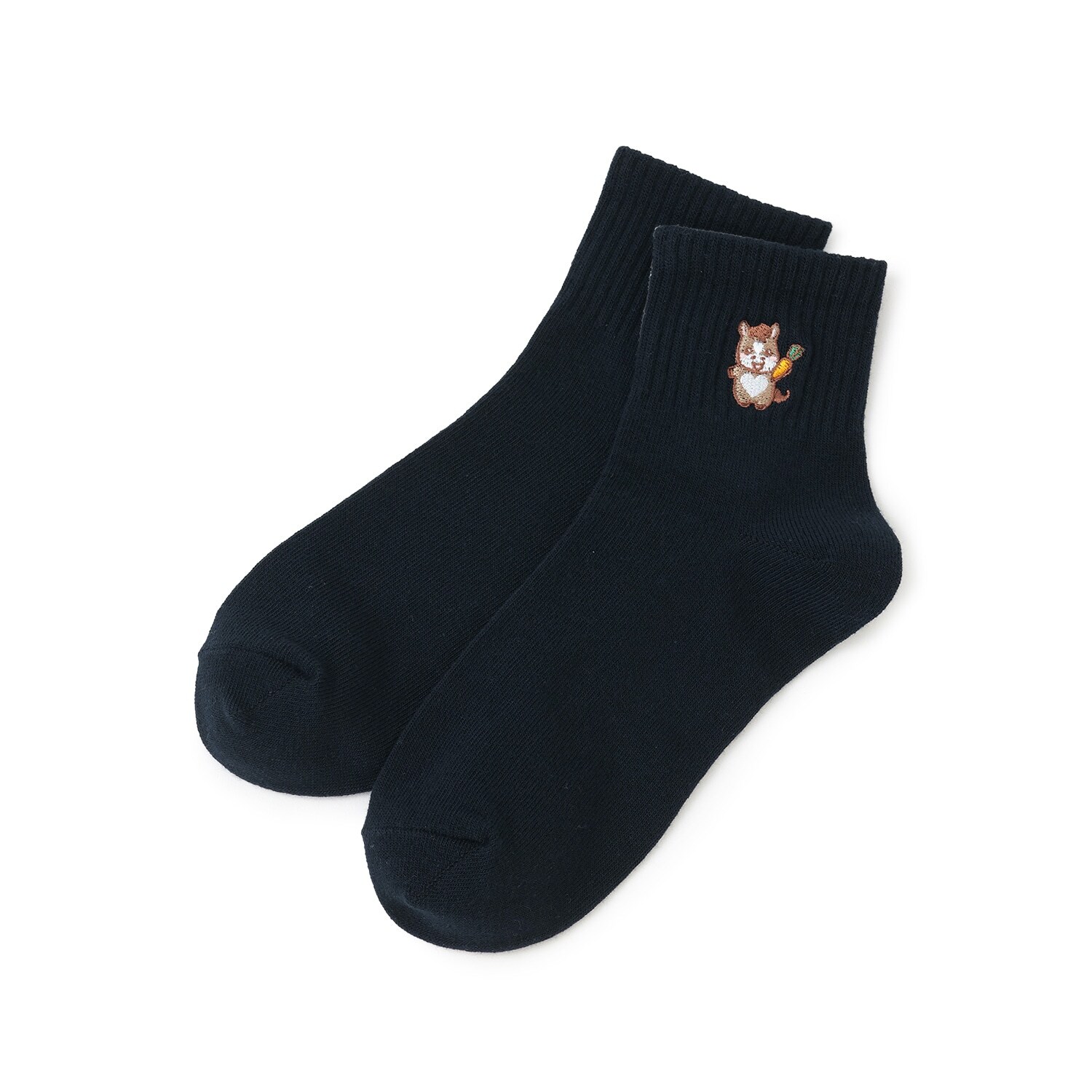 うま刺しゅうクルブシ丈ソックス