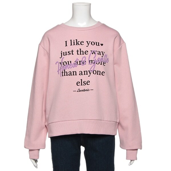 ガーリーロゴ裏毛トレーナー