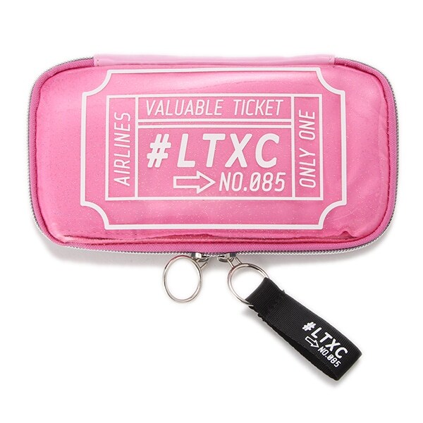 薄型ラメロゴポーチ