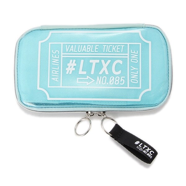 薄型ラメロゴポーチ