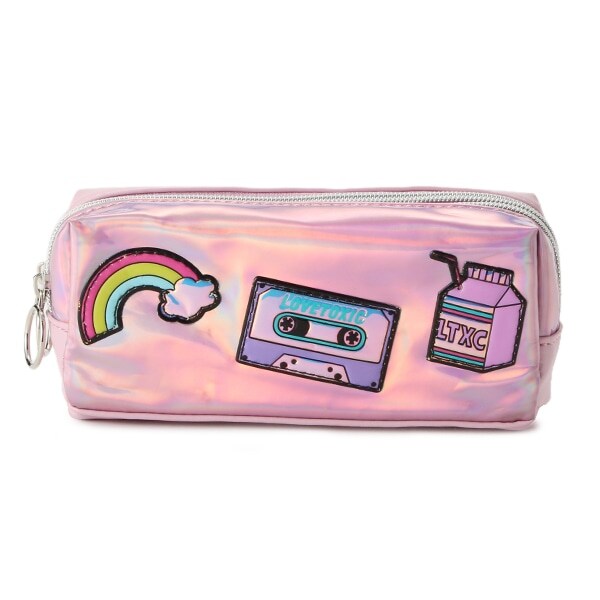 ワッペンWファスナーオーロラポーチ