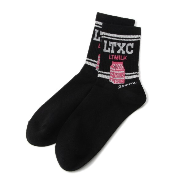 モチーフラインクルーソックス