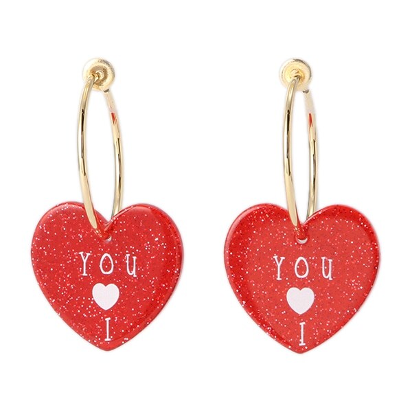 リングハートイヤリング