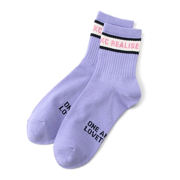 ロゴラインクルーソックス