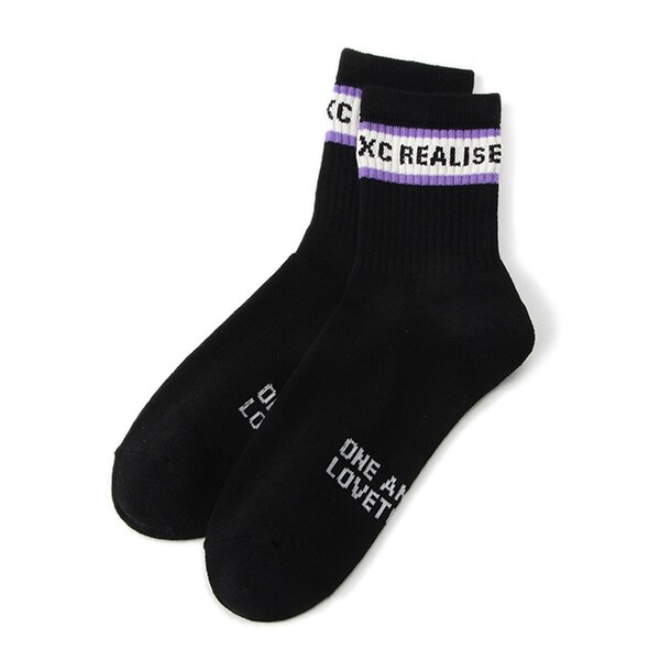 ロゴラインクルーソックス