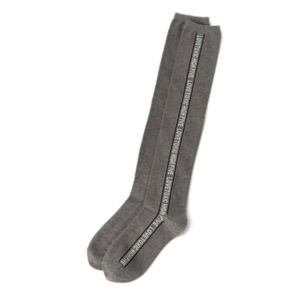 ラインロゴニーハイソックス