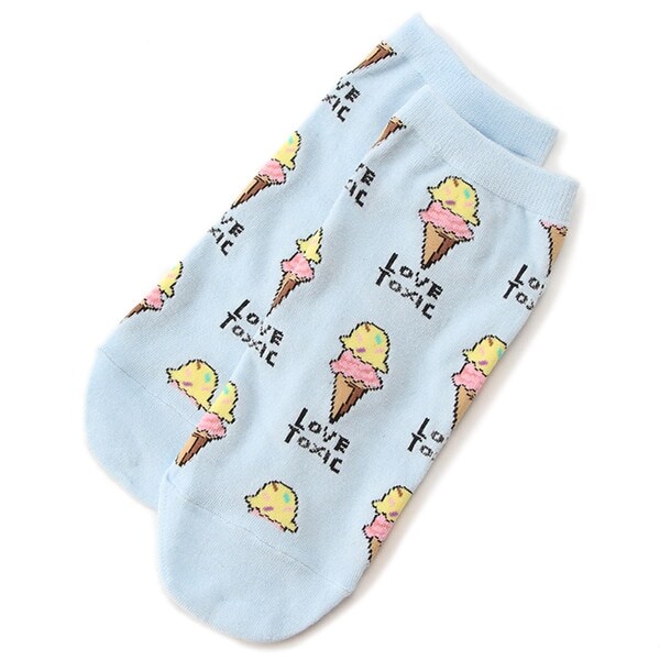 総柄手書モチーフスニーカーインソックス