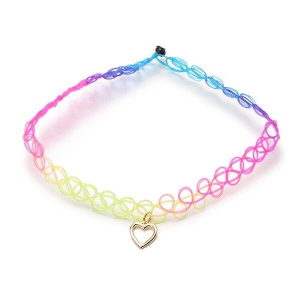 ハートつきレインボーチョーカー