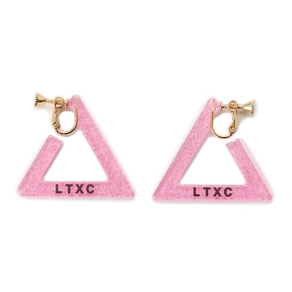 トライアングルクリアラメイヤリング