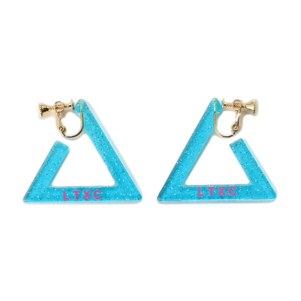 トライアングルクリアラメイヤリング