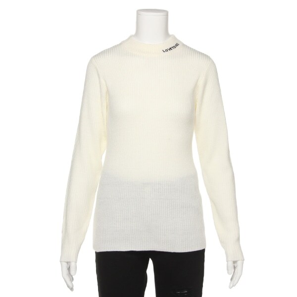 ウォッシャブル モックネックリブニット