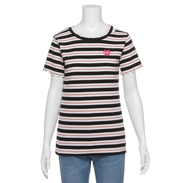 衿スリットテレコTシャツ