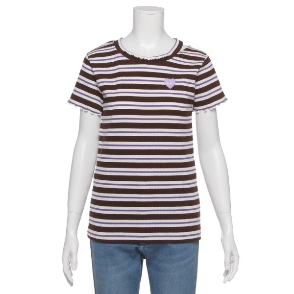 衿スリットテレコTシャツ