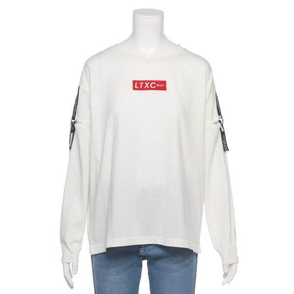 袖オープンボックスロゴTシャツ