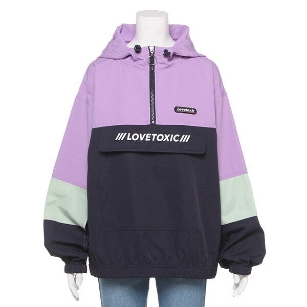 配色アノラックパーカー