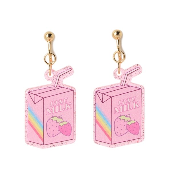 クリアラメモチーフイヤリング