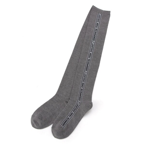 Wライン縦ロゴニーハイソックス