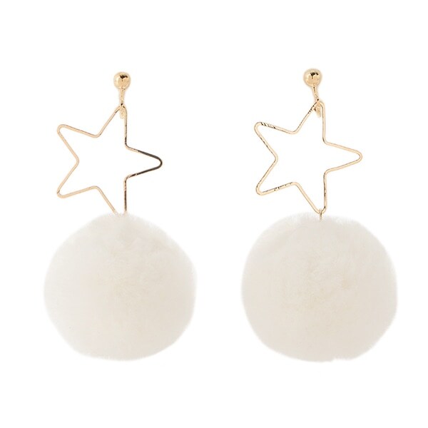 ポンポン星イヤリング
