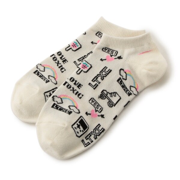 POP総柄スニーカーインソックス