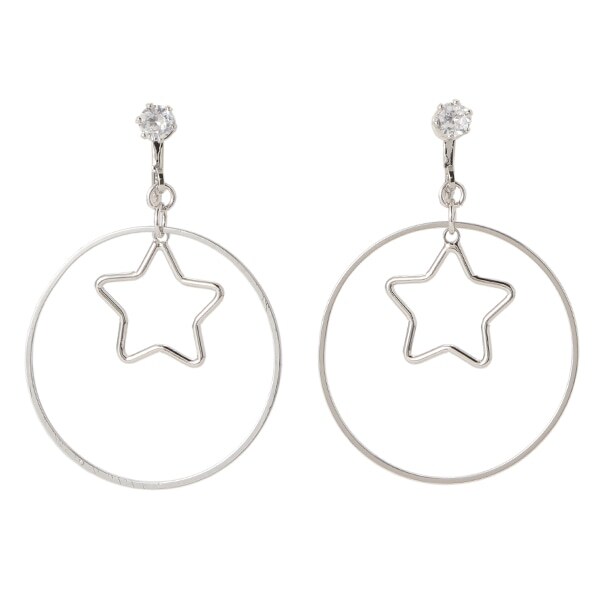 星サークルフープイヤリング