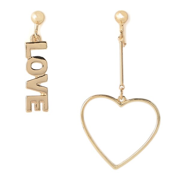 LOVEアシンメトリーイヤリング