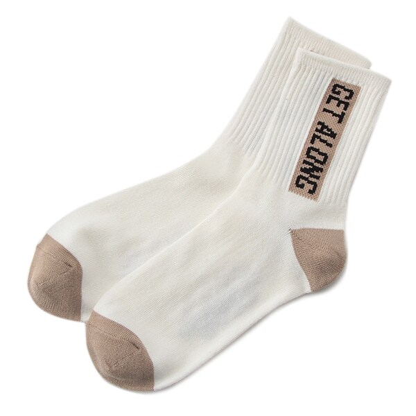 タテロゴカラーブロッククルーソックス