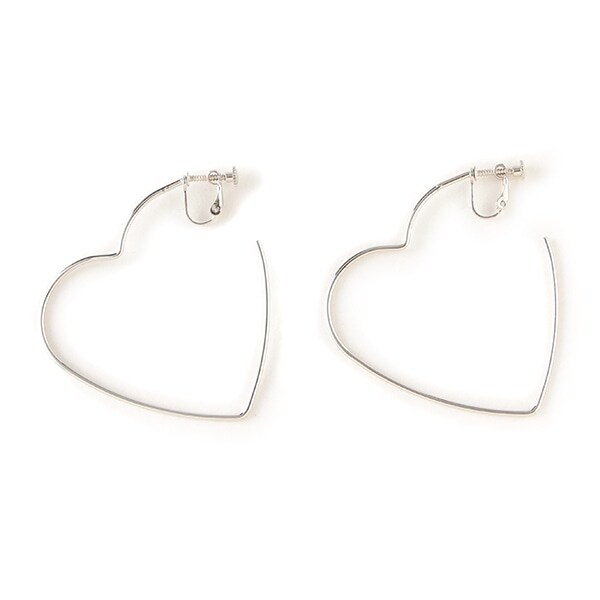 ハートフープイヤリング