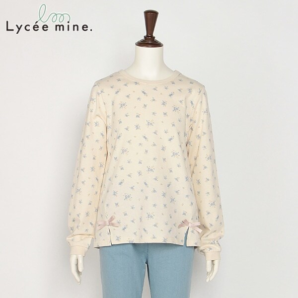 【オーガビッツ】花柄プリント長袖T