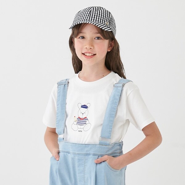 【リンク】【スマイル/速乾】ステッチ刺しゅう半T(ジュニア)