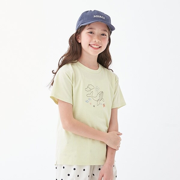 【リンク】【スマイル/速乾】ステッチ刺しゅう半T(ジュニア)