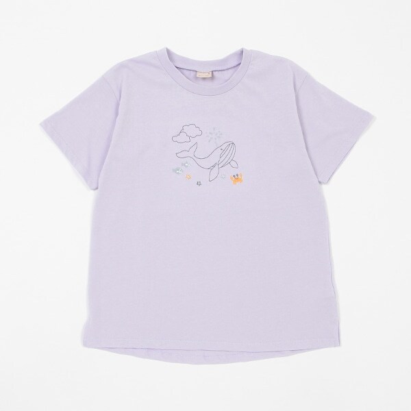 【リンク】【スマイル/速乾】ステッチ刺しゅう半T(ジュニア)