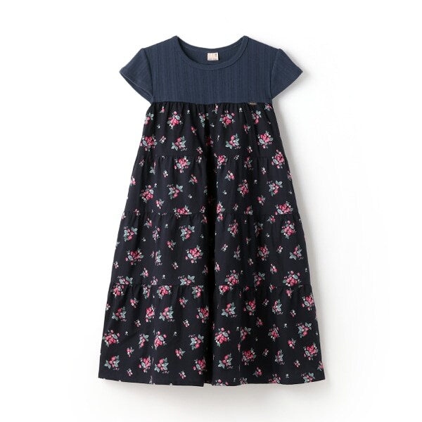 【リンク】いちご柄ドッキングワンピース(ジュニア)