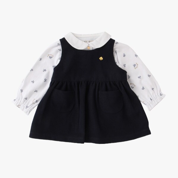 ボウブラウス&ワンピースセット