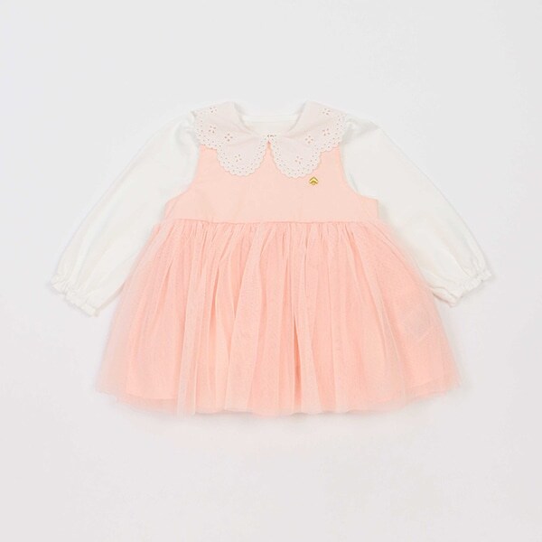 カットソー&チュールワンピースセット