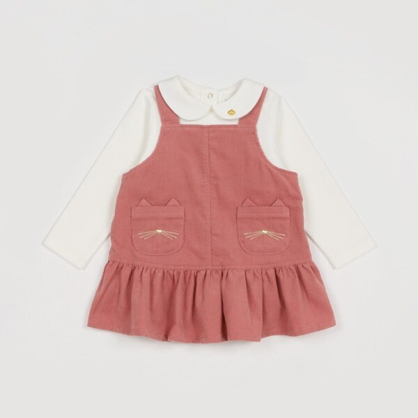 カットソー&キャットジャンパースカートセット