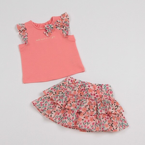 サンシャインフローラルTシャツ&スカートセット