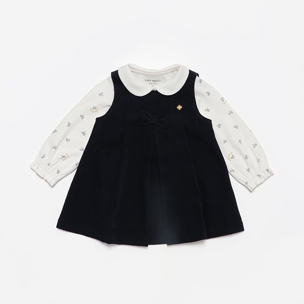 ボウカットソー&ジャンパースカートセット