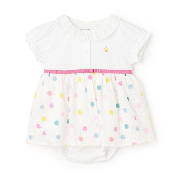 ウォーターカラードットショートオール