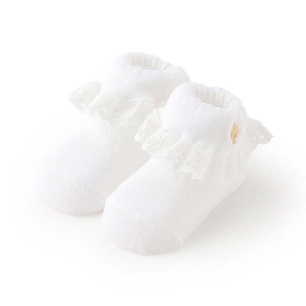 ラッフルレース折り返しカップソックス