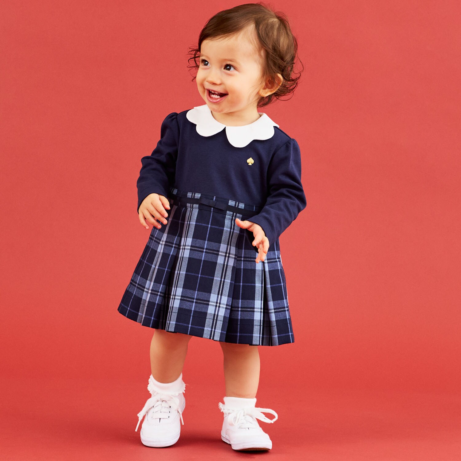 オーガストチェックドッキングワンピース